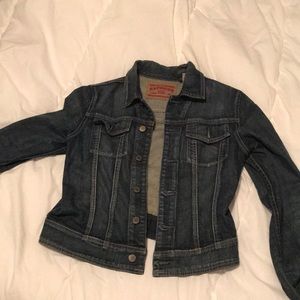 Semi-Crop Top Jean Jacket